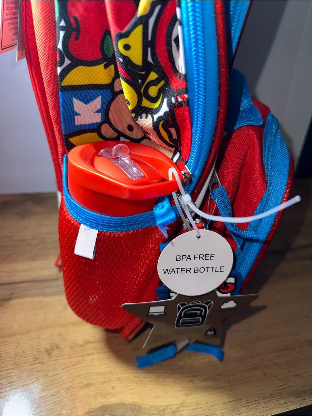 NWT 4 Piece Hello Kitty Backpack with Water Bottle Headphones & Lunch Bag
